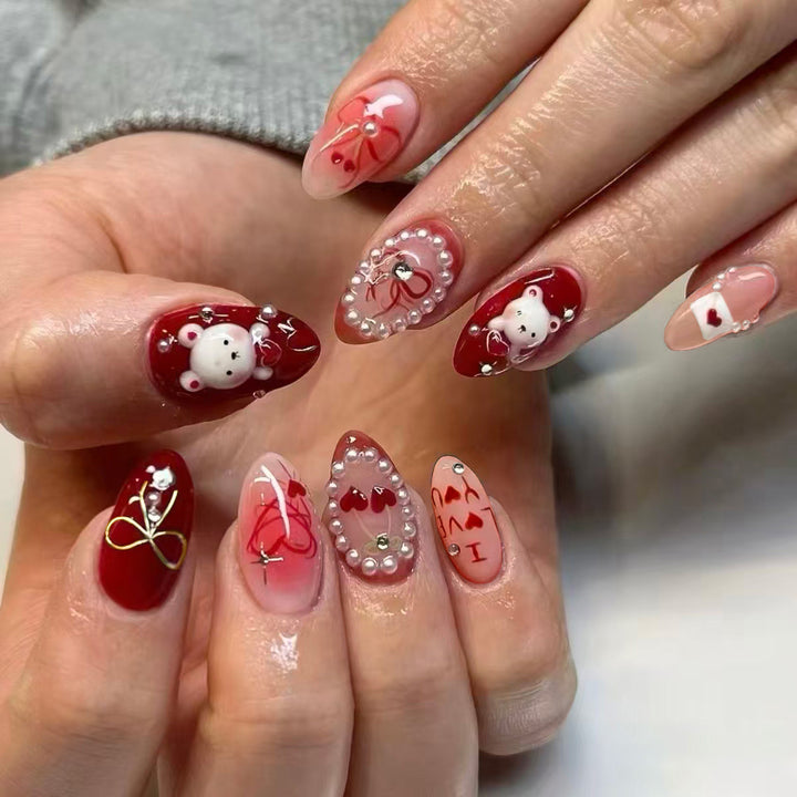 Creative Nail Art Set with Playful Designs Bowlift