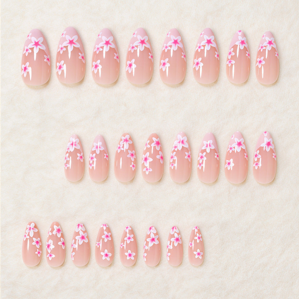 Floral Accent Stiletto Nail Art Set Bowlift