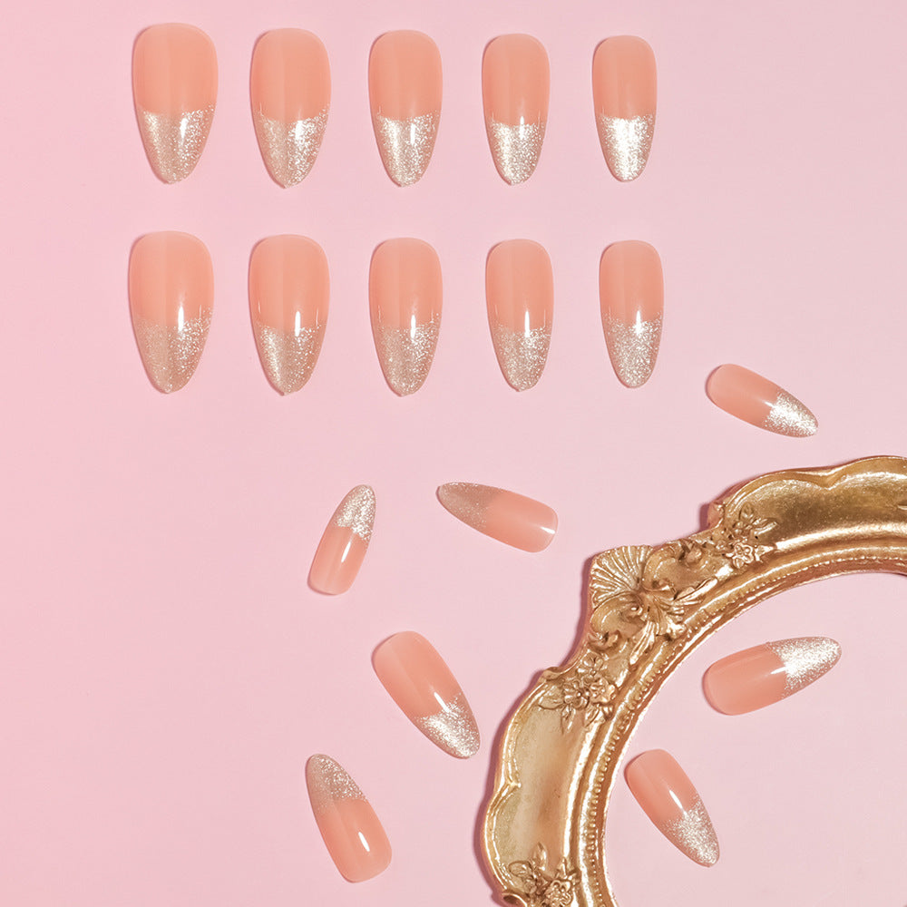 Elegant Almond-Shaped Press-On Nails Bowlift