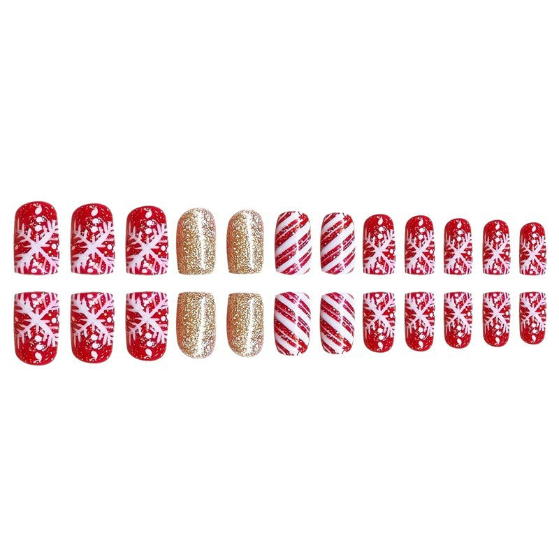 Festive Themed Press-On Nail Art Set Bowlift