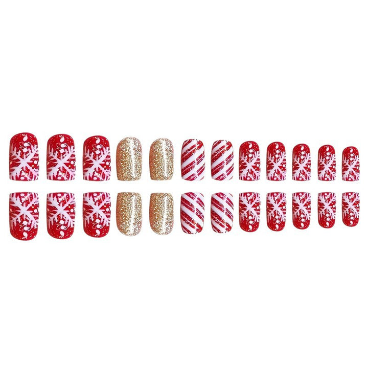 Festive Themed Press-On Nail Art Set Bowlift