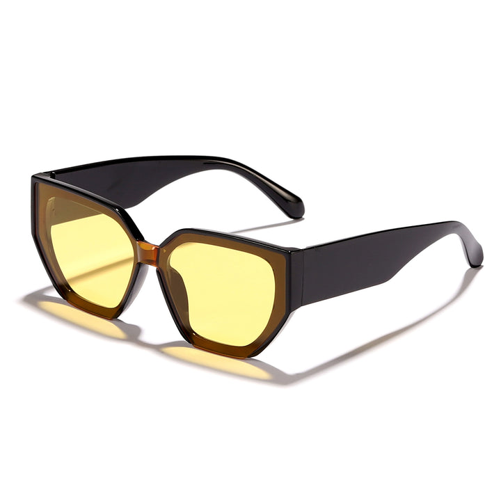 Women's fashionable oversized sunglasses with trendy hexagon design Bowlift