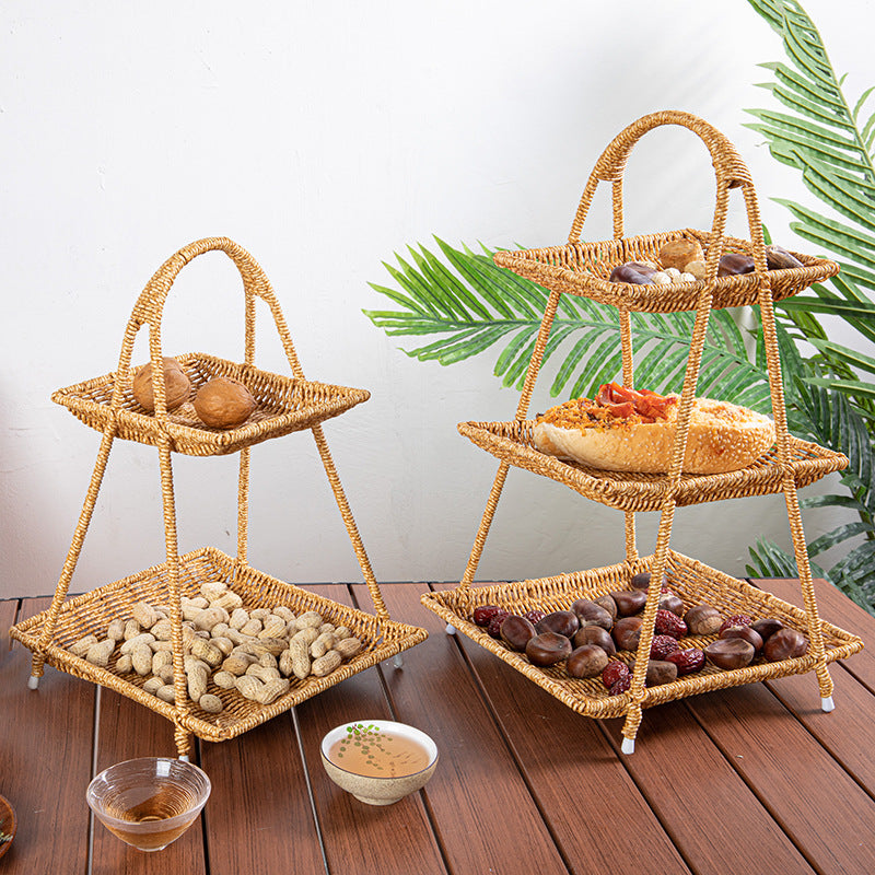 Decorative Woven Serving Tray Bowlift