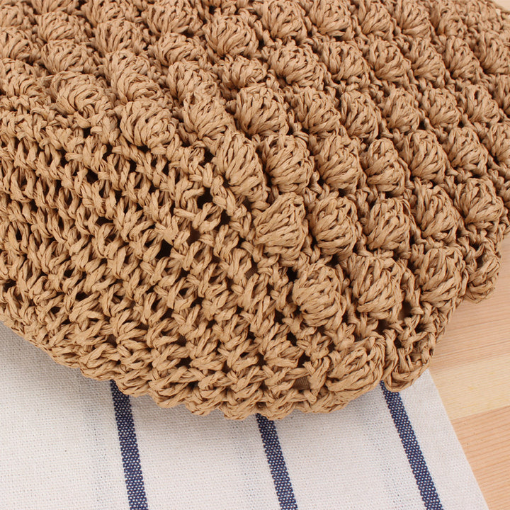 Hand-knotted bucket bag with textured surface Bowlift