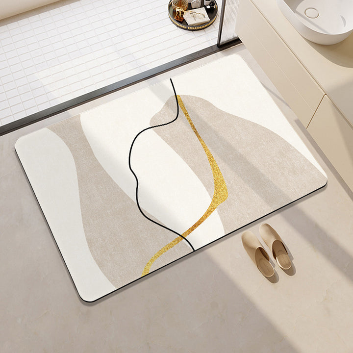 Artistic Cat-Themed Bath Mat Bowlift