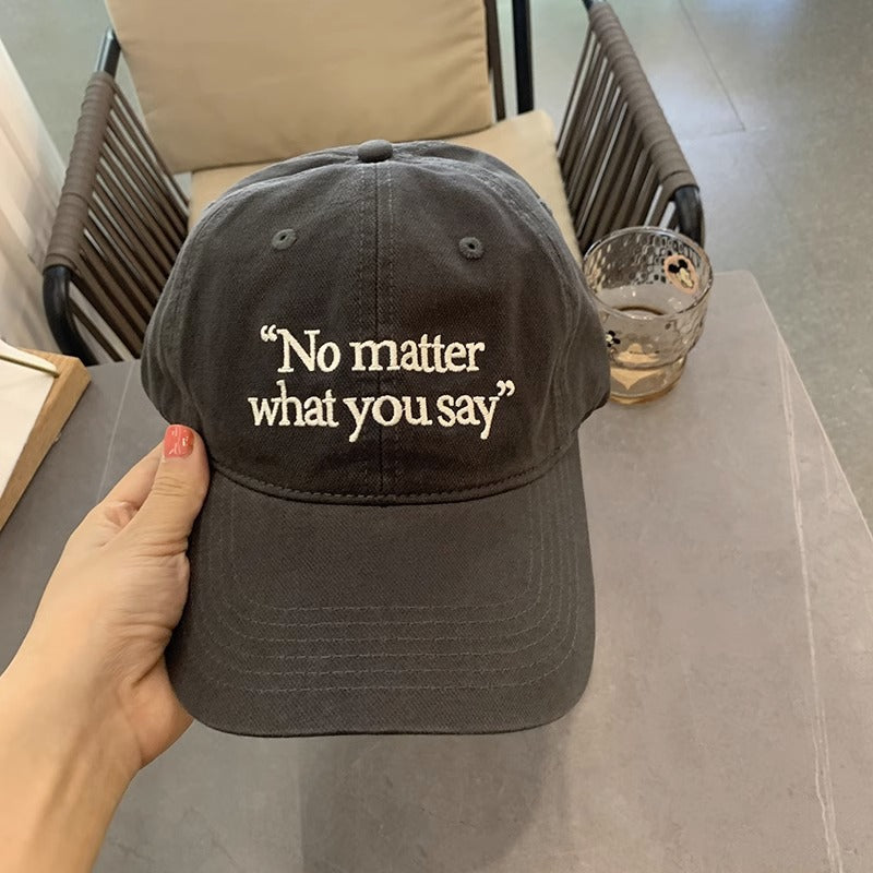 Women's Embroidered Motivational Phrase Baseball Cap Bowlift