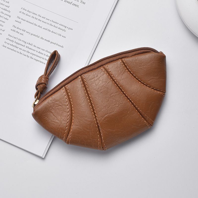 Leather Zip Coin Purse Bowlift