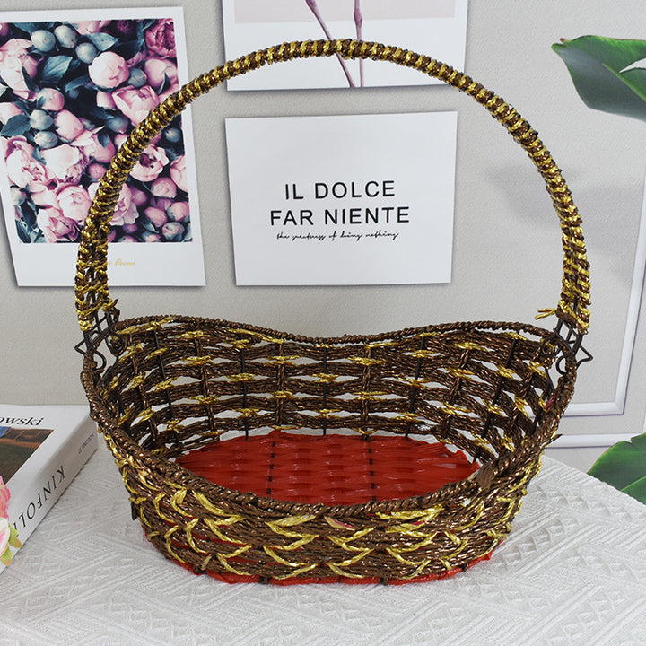 Colorful Decorative Woven Basket Bowlift