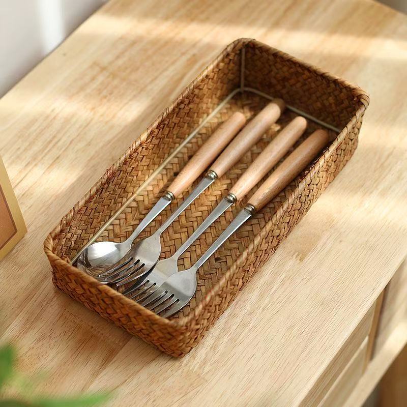 Natural Woven Storage Basket Bowlift