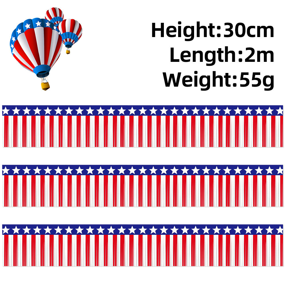 Unisex decorative table fringe set with star border and long fringes for party and event decoration Bowlift
