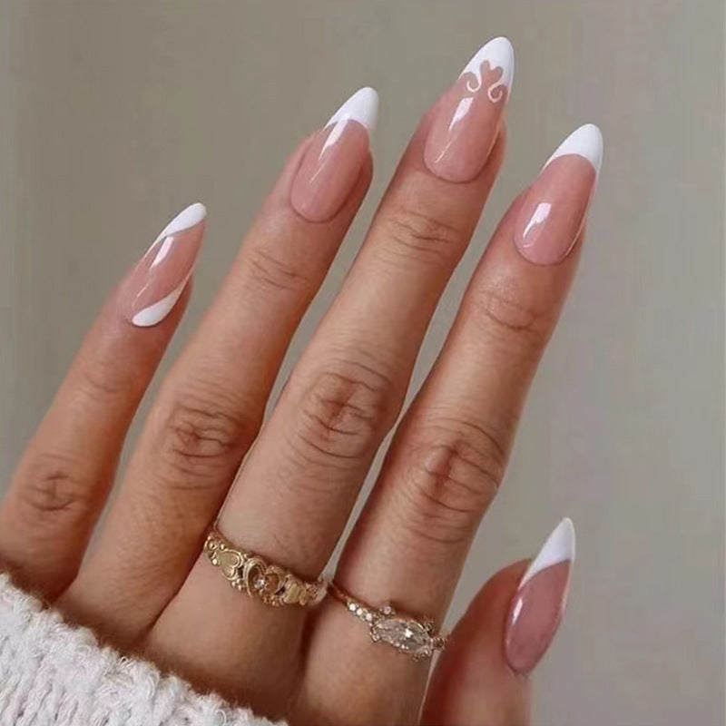 Premium Long Stiletto Press-On Nails with Elegant Design Bowlift
