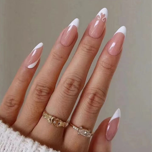 Premium Long Stiletto Press-On Nails with Elegant Design Bowlift