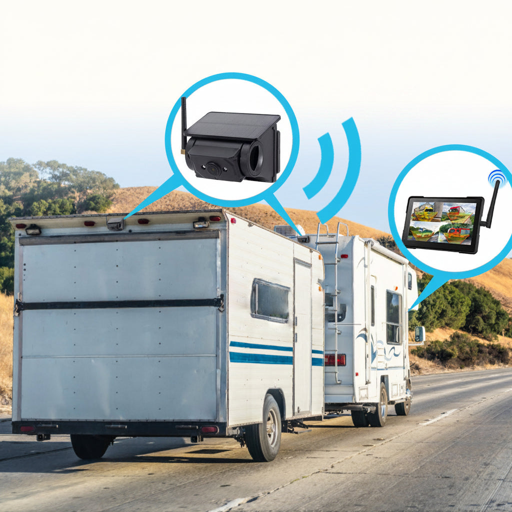 7-Inch Wireless Solar Magnetic Car Reversing Camera