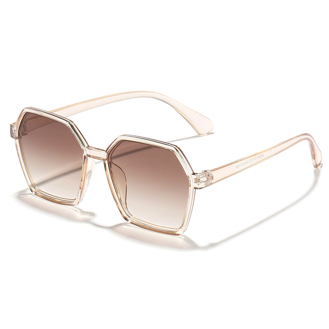 Women elegant sunglasses in modern hexagon design Bowlift