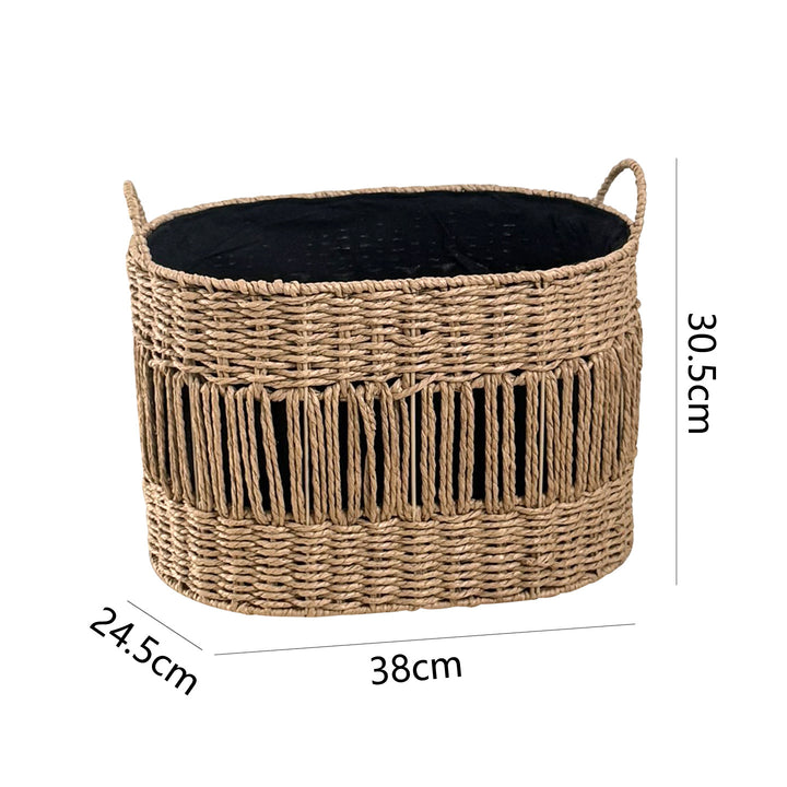 Storage basket with elegant fringe design Bowlift