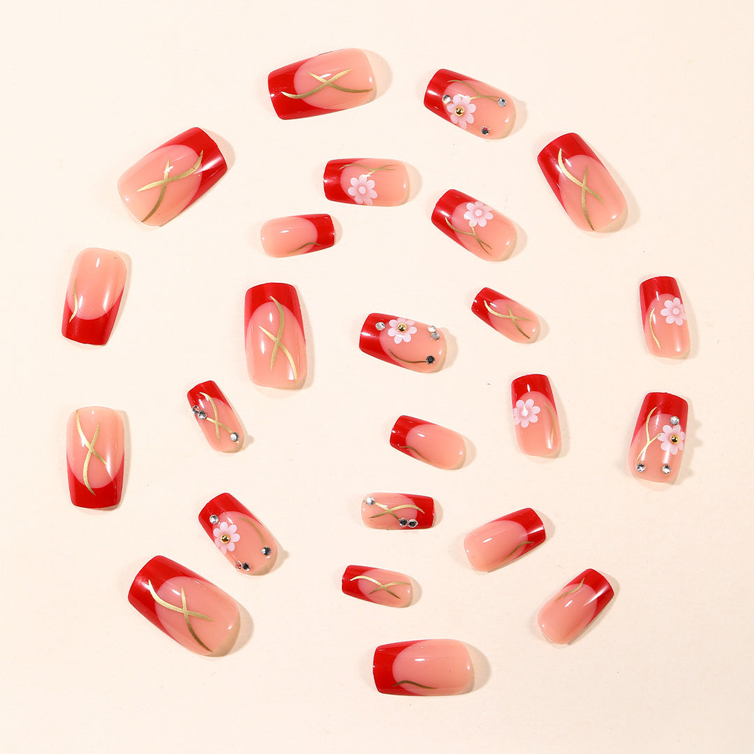 Decorative Floral Nail Art Extensions Bowlift 1789713556