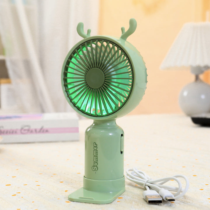Women's Portable Fan with Cute Ears Bowlift