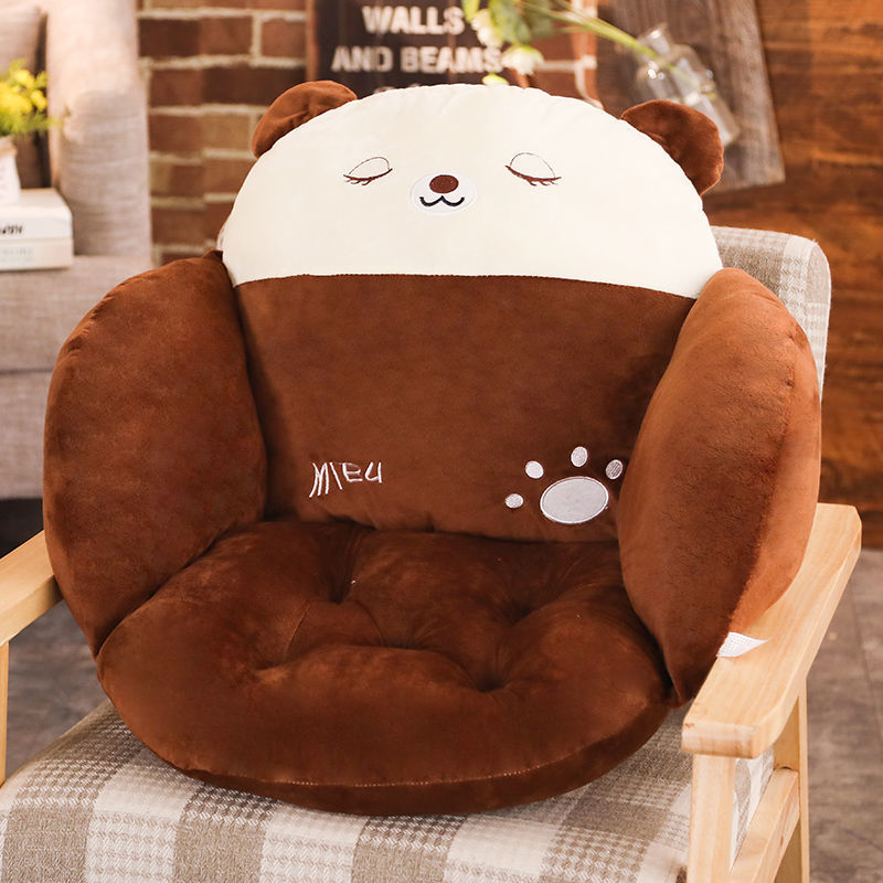 Plush seat cushion with cute bear motif Bowlift