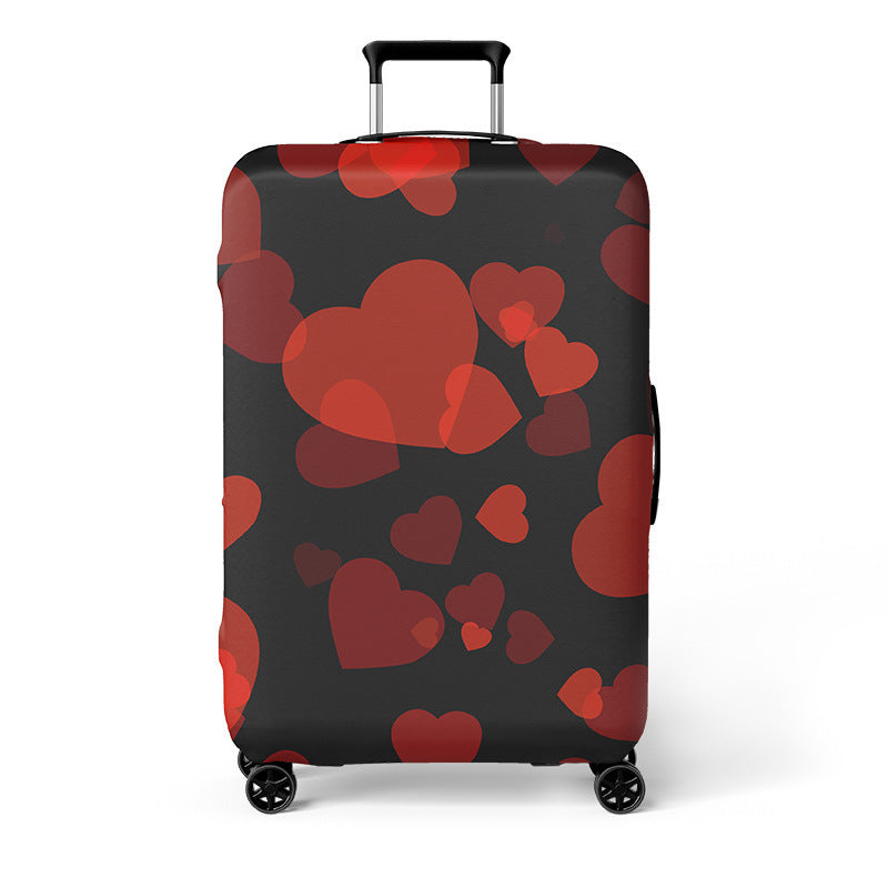 Heart-Patterned Hard Shell Luggage Bowlift