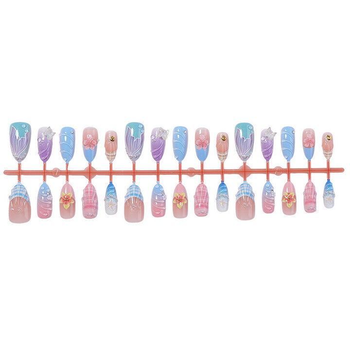 Creative nail art set with floral and colorful accents Bowlift