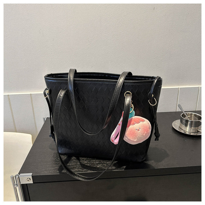 Quilted Pattern Handheld Tote Bag Bowlift