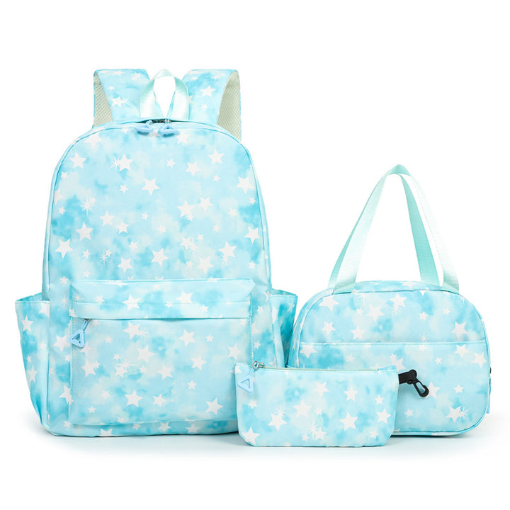 Star Print School Backpack Set