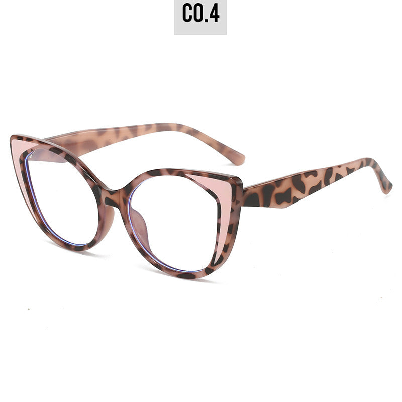 Women's Cat-Eye Glasses with Floral Design and Adjustable Nose Bridge Bowlift
