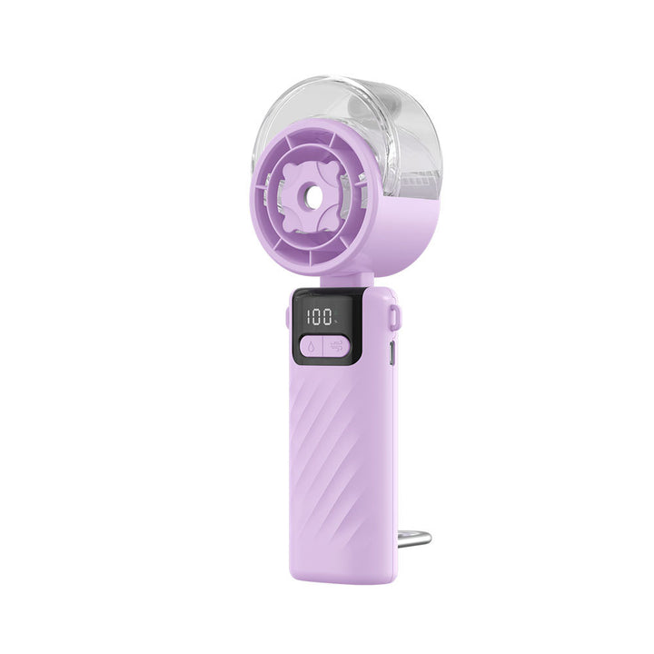 Unisex Rechargeable Adjustable Airflow Handheld Mist Fan Bowlift