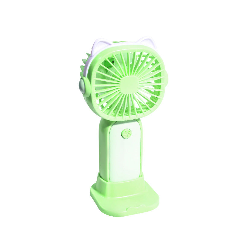 Ladies portable hand fan in cute cat design Bowlift