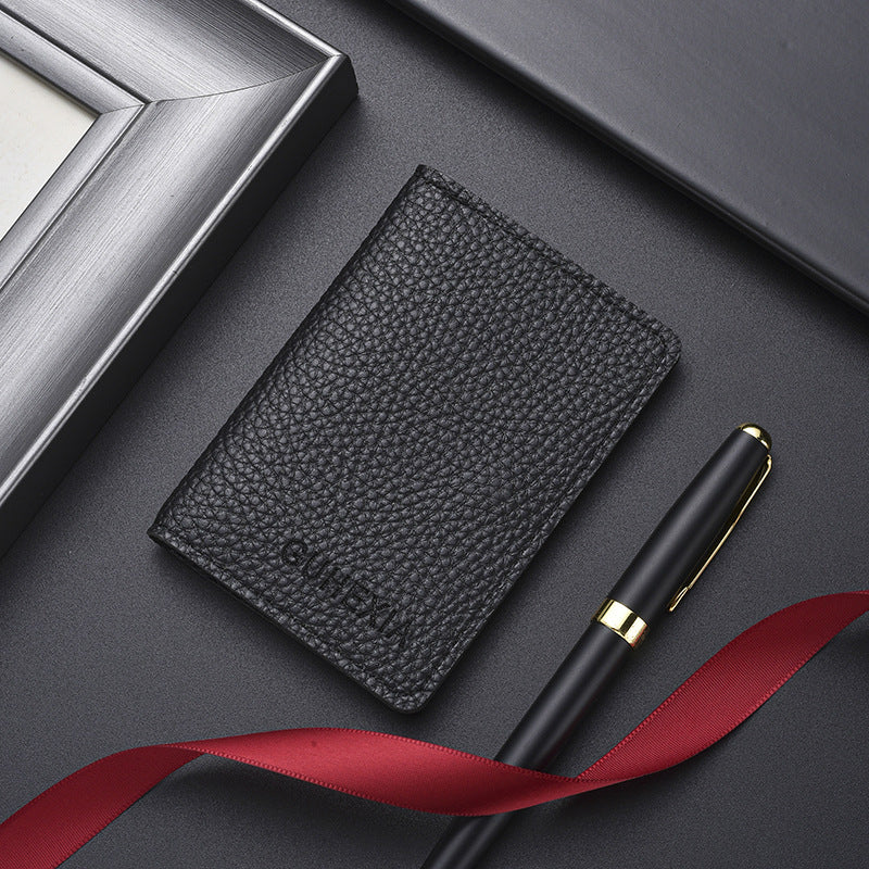 Textured Leather Cardholder Bowlift
