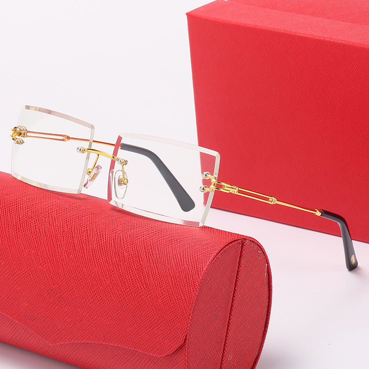 Ladies stylish square sunglasses with luxurious metal accents Bowlift