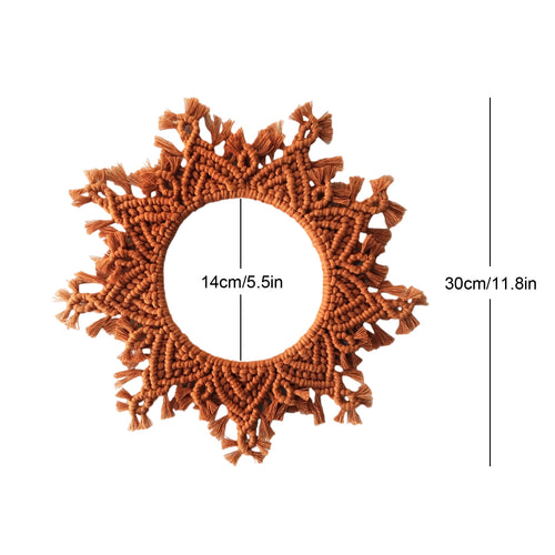 Decorative Macrame Wall Mirror Bowlift 1788942652