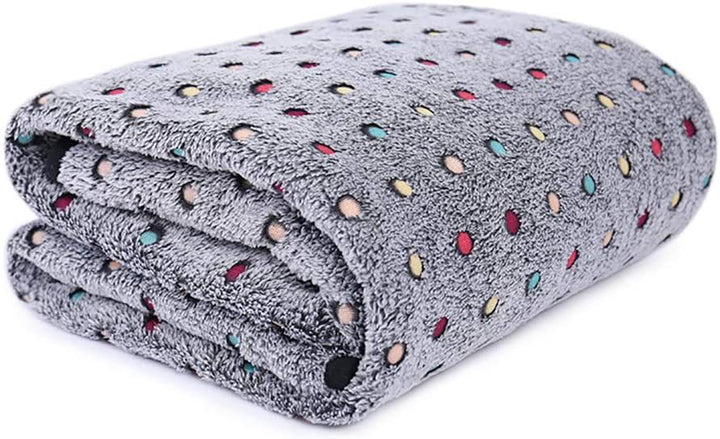 Women's Cozy Plush Blanket with Polka Dot Pattern Bowlift