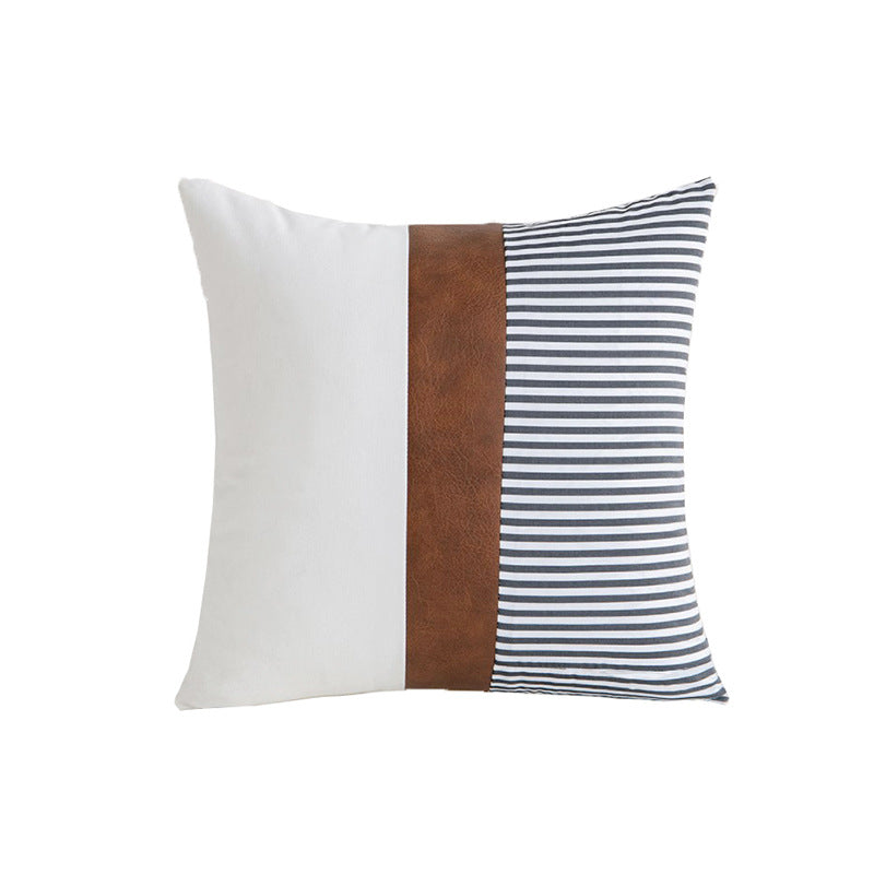 Modern Decorative Leather Accent Pillow