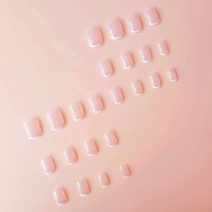 Artificial nails in modern French-style Bowlift