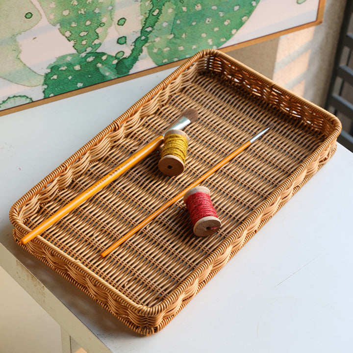 Woven Storage Serving Tray Bowlift