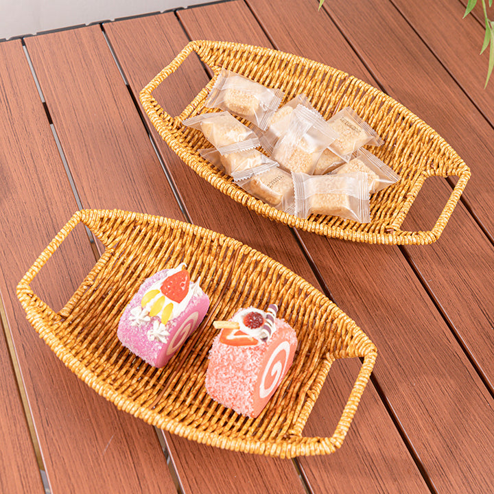 Decorative Handwoven Serving Tray Bowlift