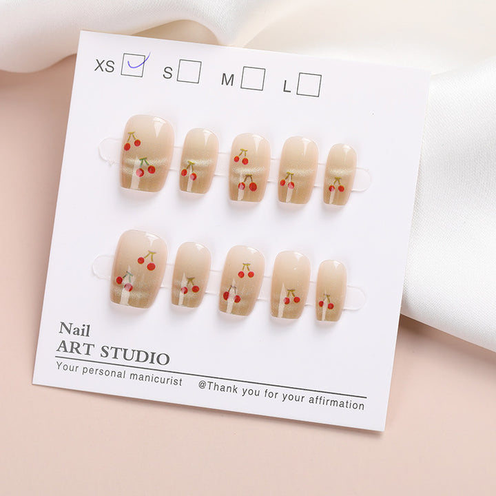 Cherry Blossom Press-On Nail Set Bowlift