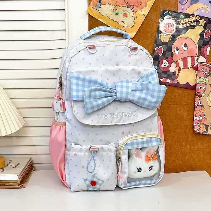 Playful Bow-Embellished Backpack Bowlift