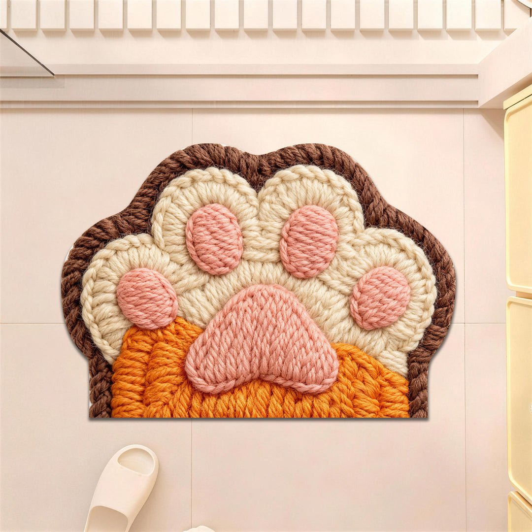 Plush Cat Paws Decorative Bath Mat
