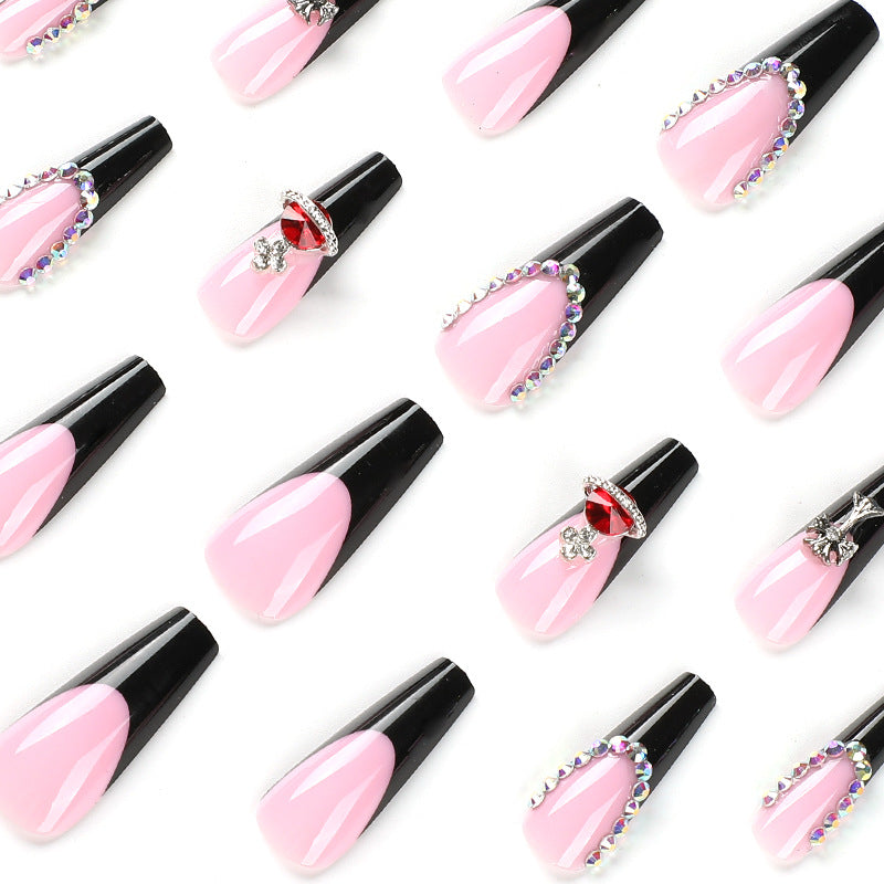 Artful Nail Extensions with Rhinestone and Planet Designs Bowlift