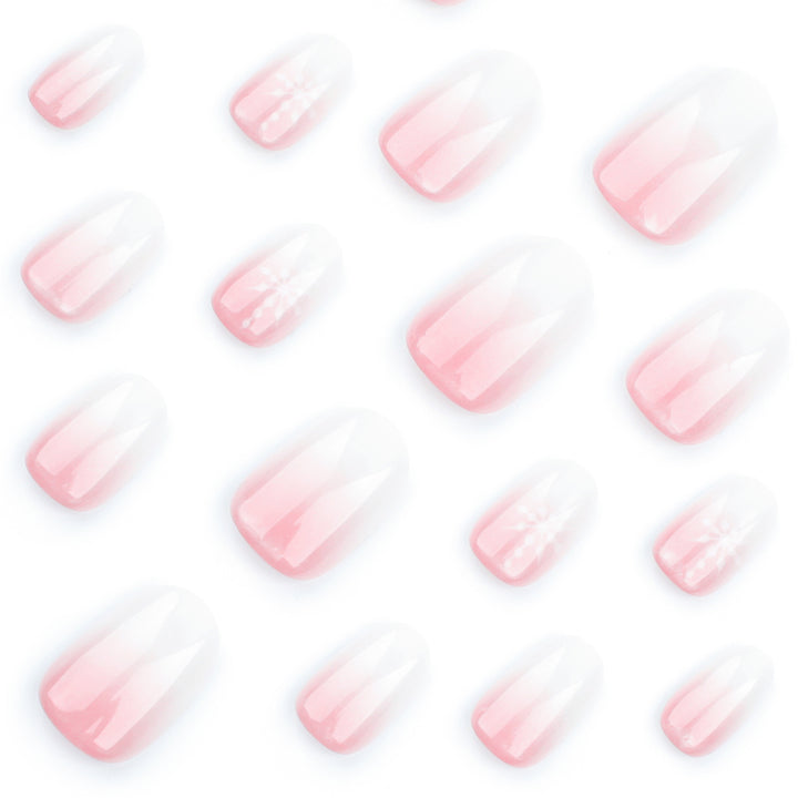 Artful Nail Extensions with Glitter and Snowflake Design Bowlift