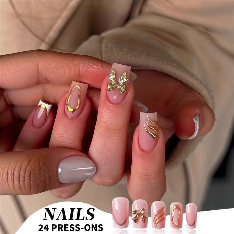 Premium Elegant Press-On Nail Set Bowlift