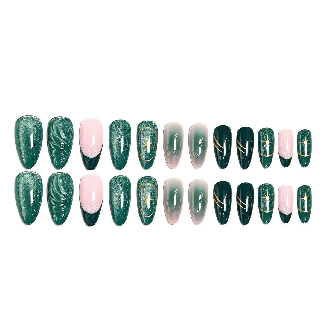 Acrylic nail set with elegant shine and 3D design accents Bowlift