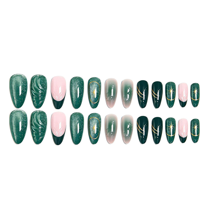 Acrylic nail set with elegant shine and 3D design accents Bowlift