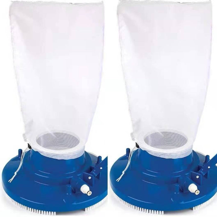 Automatic suction pool leaf vacuum bag with reusable fine mesh and universal hose connector Bowlift