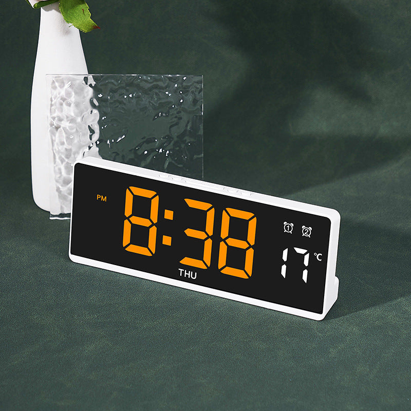 Digital alarm clock with large LED display and weather forecast Bowlift