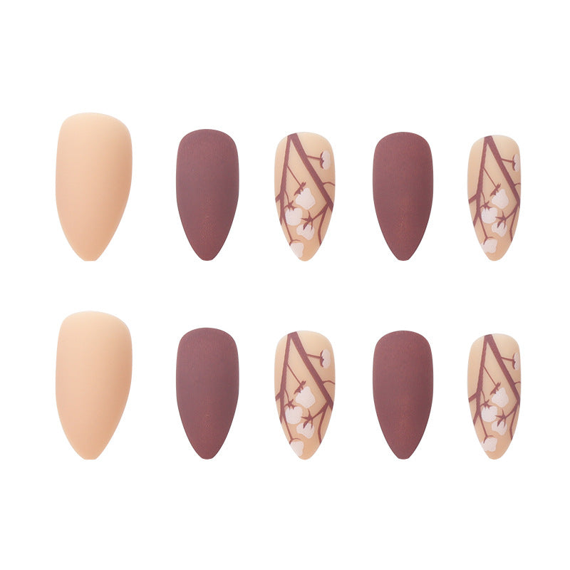 Stylish Matte Stiletto Press-On Nails Bowlift