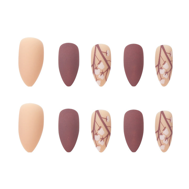 Stylish Matte Stiletto Press-On Nails Bowlift