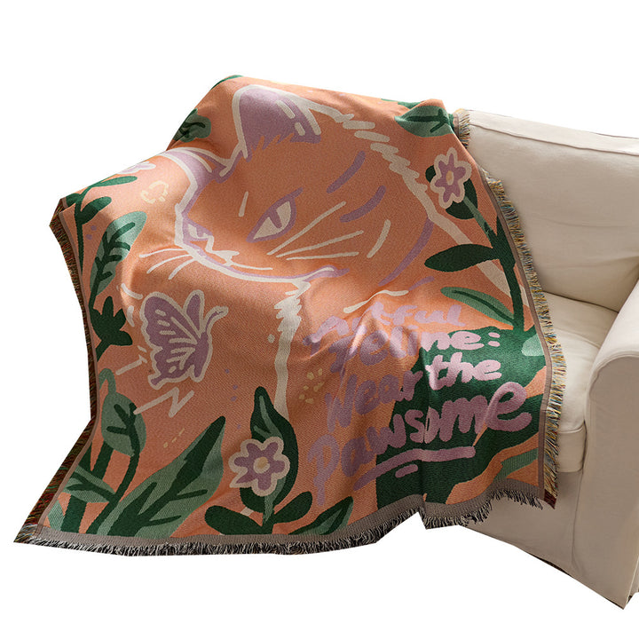 Artistic Space-Themed Throw Blanket